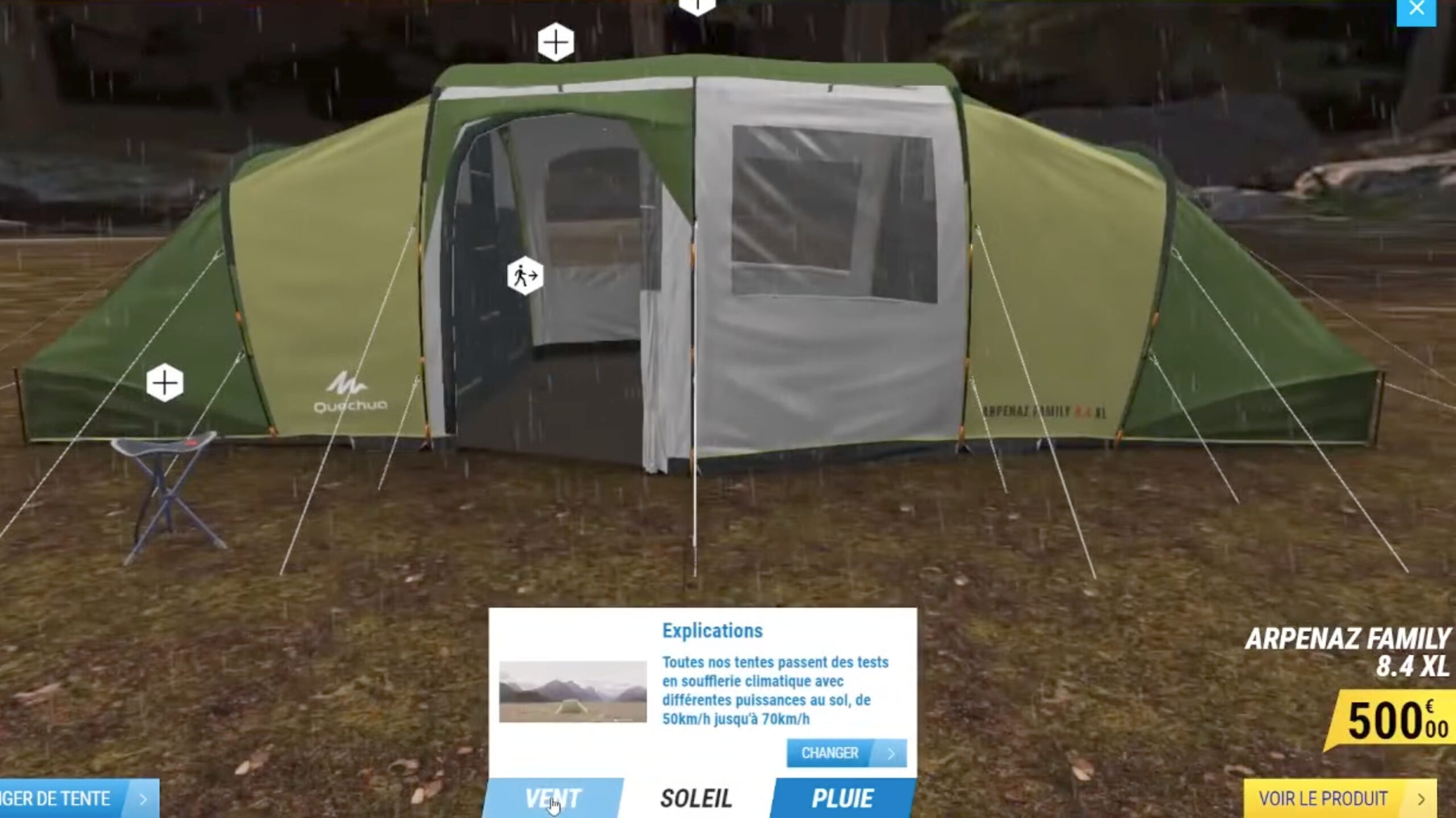 Home Quechua tentes 3D