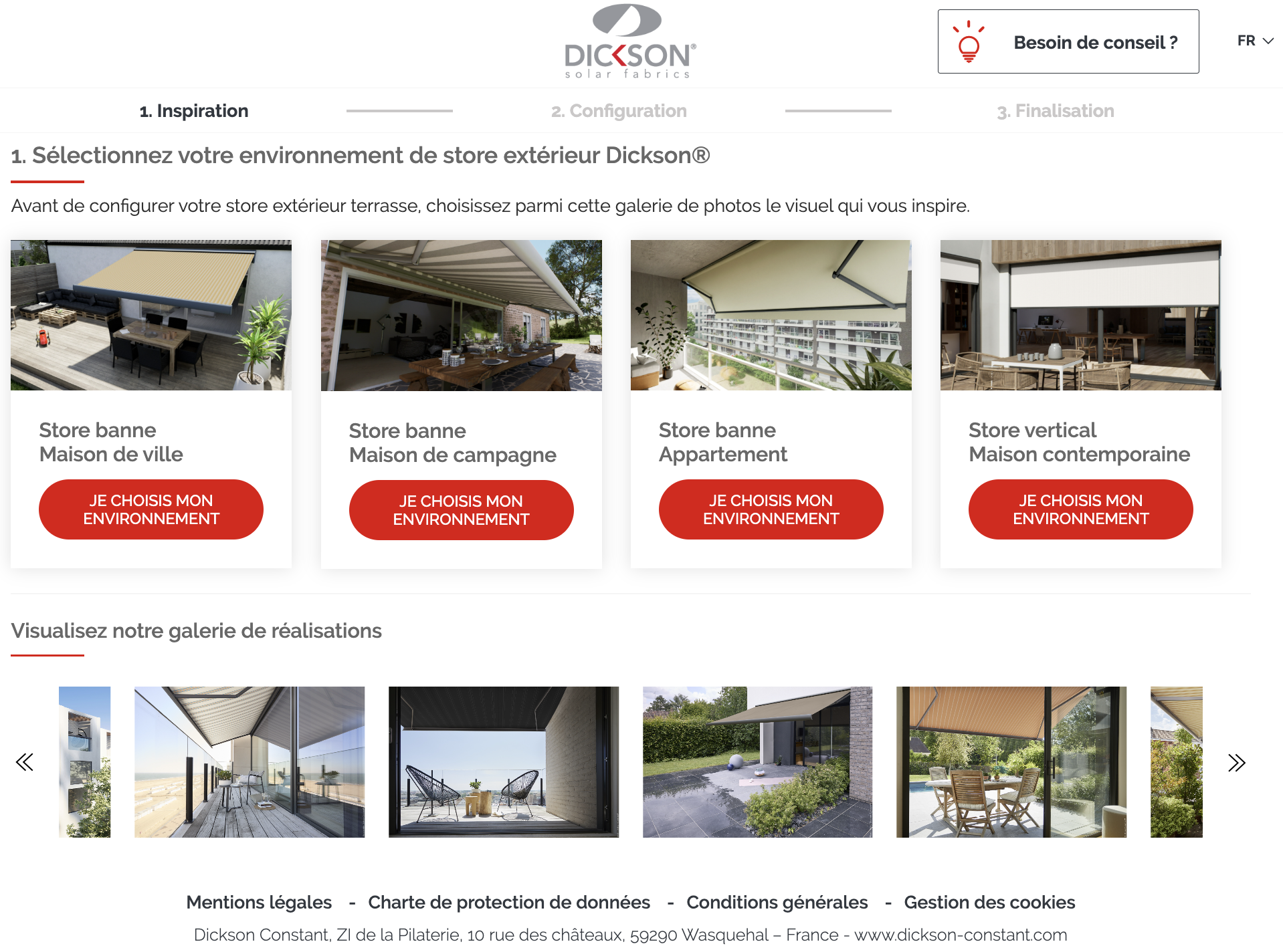 Choix d'un environnement Dickson Designer