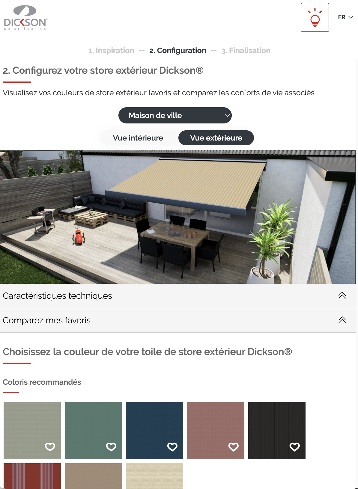 Configuration du store Dickson version mobile