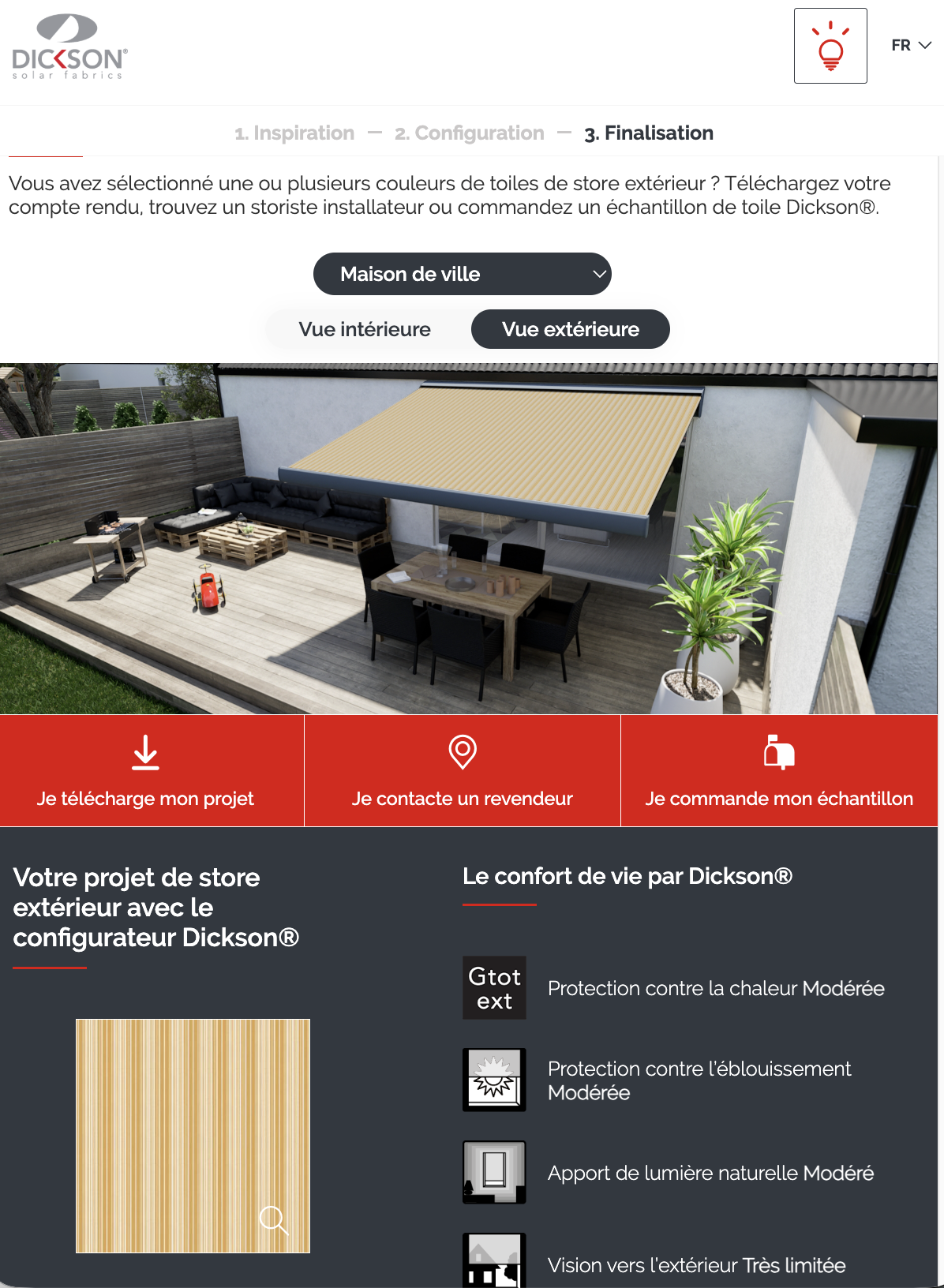 Finalisation du projet de store sur Dickson Designer